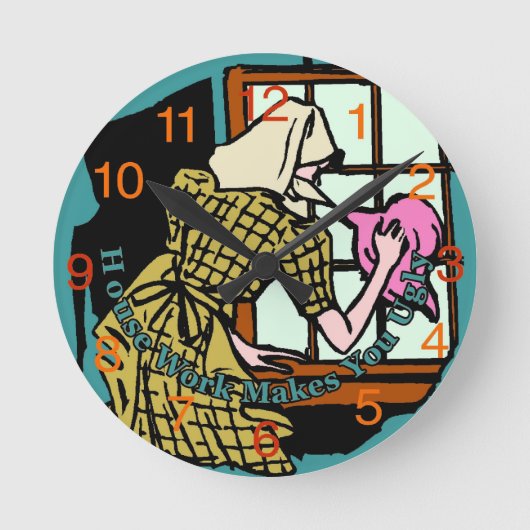 家の仕事は醜い時計を作ります ラウンド壁時計 (正面)