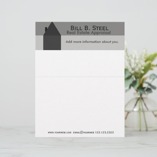 家の企業の不動産業者の建築の家 レターヘッド (スタンド正面)