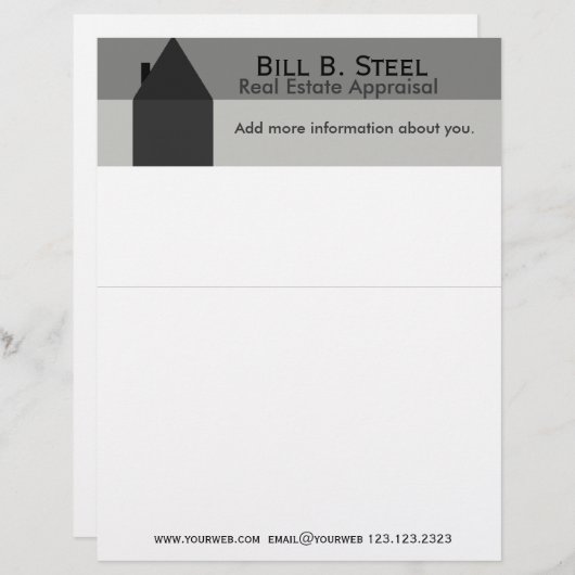 家の企業の不動産業者の建築の家 レターヘッド (正面/裏面)