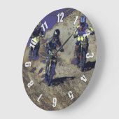 家の伸張! -モトクロスのレーサー ラージ壁時計 (傾斜)