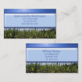 家の便利な人の芝生の刈る園芸維持 名刺 (正面/裏面)