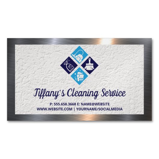 家の保クリーンサービス マグネット名刺 (正面)