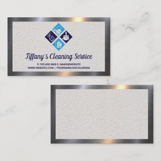 家の保クリーンサービス 名刺 (正面/裏面)