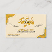 家の保清掃の商用サービス黄色 名刺 (正面)