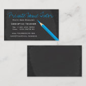 家の個人教師の先生の鉛筆 名刺 (正面/裏面)