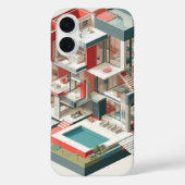 家の切断図モダン。 Case-Mate iPhoneケース (裏面)