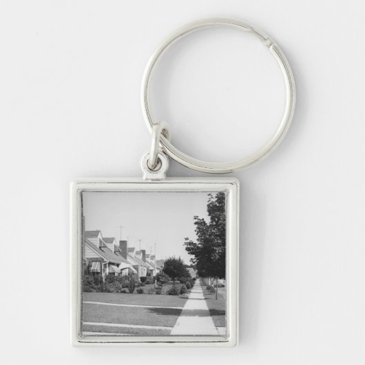 家の列 キーホルダー (正面)