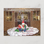 家の刺激を受けたな芸術のデザインから遠くにな初めてのクリスマス シーズンポストカード (正面)