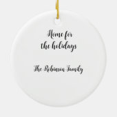 家の前にプレゼントがあるクリスマスサボテン セラミックオーナメント (裏面)