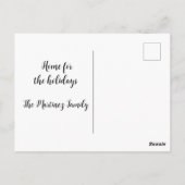 家の前にプレゼントがあるクリスマスサボテン ポストカード (裏面)