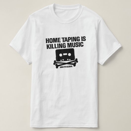 家の収録は音楽を殺しています Tシャツ (デザイン正面)