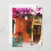家の外で、Mykonos成長する、ブーゲンビリアGr ポストカード (正面/裏面)