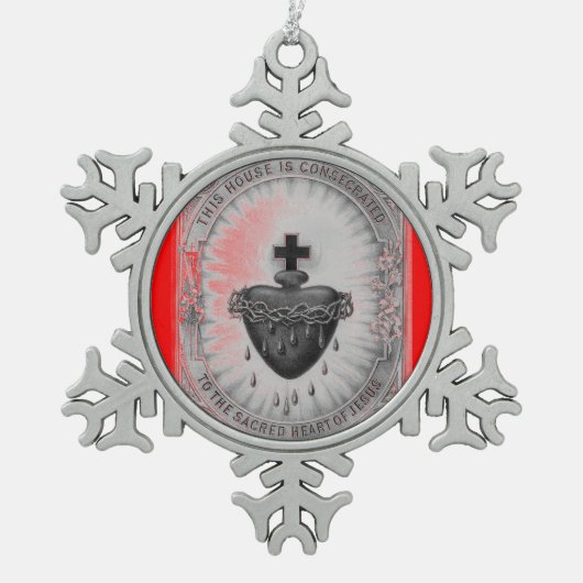 家の天恵のオーナメント スノーフレークピューターオーナメント (正面)