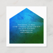 家の家の写実的な形のフレーム・カバー スクエア名刺 (裏面)