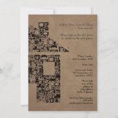 家の家の引っ越し祝いパーティーのレノのパーティの招待状 招待状 (裏面)