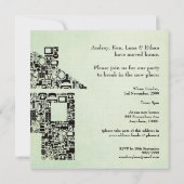 家の家の引っ越し祝いパーティーの移動パーティの招待状 招待状 (裏面)