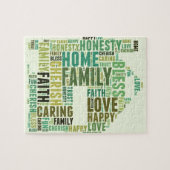 家の家は加えますFamilysの名前をカスタマイズ ジグソーパズル (横)