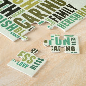 家の家は加えますFamilysの名前をカスタマイズ ジグソーパズル (側面)