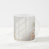 家の居間を望むカップ フロストグラスマグカップ (正面右)