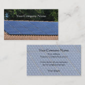 家の屋根の太陽電池パネル 名刺 (正面/裏面)