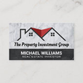 家の屋根 | 実在不動産ロゴ 名刺 (正面)