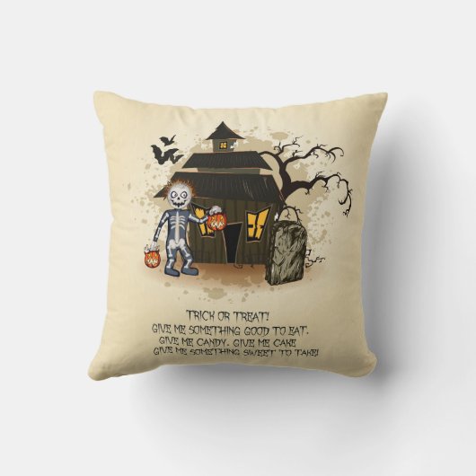 家の幽霊のよく出るトリックまたはシーンの処理 クッション (裏面)