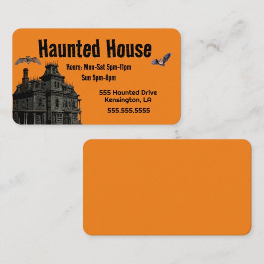 家の幽霊のよく出る名刺 名刺 (正面/裏面)