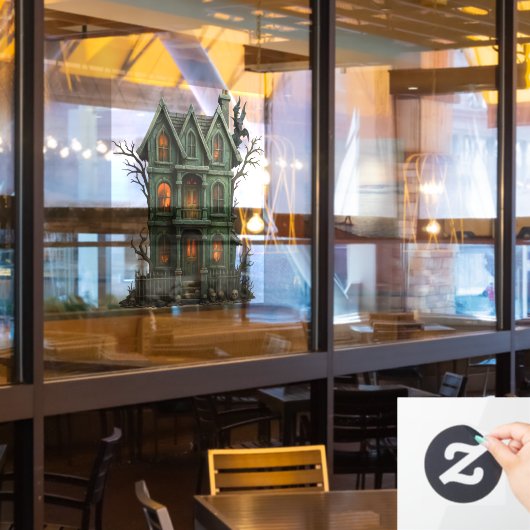 家の幽霊のよく出る窓の貼り ウィンドウサイン (レストラン窓)