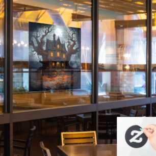 家の幽霊のよく出る窓の貼り ウィンドウサイン