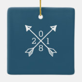 家の座標-背景色を選んで下さい セラミックオーナメント (裏面)