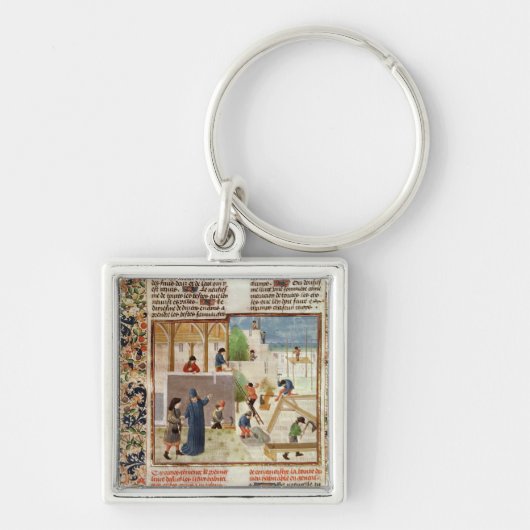 家の建築 キーホルダー (正面)