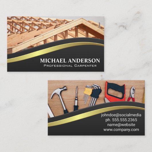 家の建設 | 元請負人 名刺 (正面/裏面)