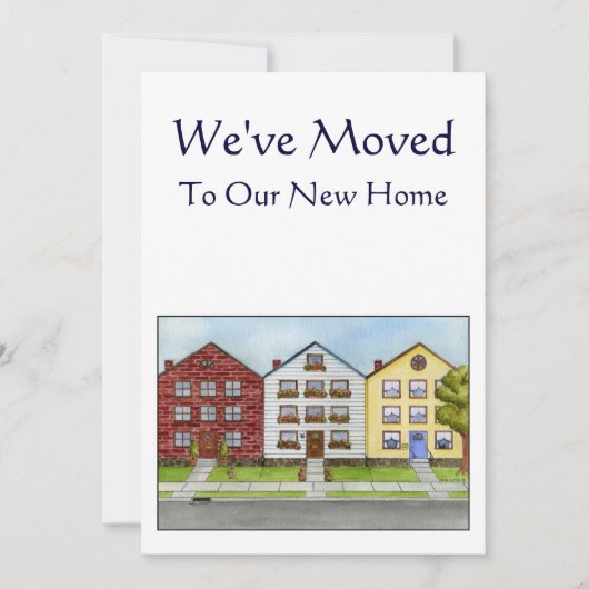 家の引っ越しましたの発表の列 案内状 (正面)