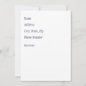 家の引っ越しましたの発表の列 案内状 (裏面)