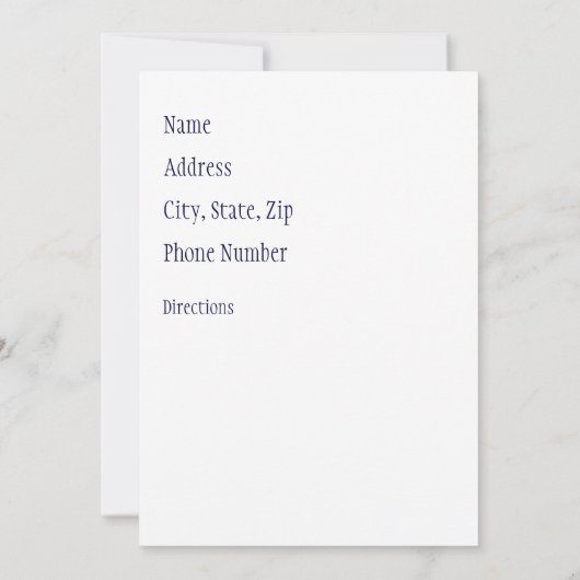 家の引っ越しましたの発表の列 案内状 (裏面)