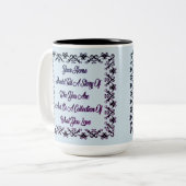 家の引用文のコーヒー・マグ ツートーンマグカップ (正面左)