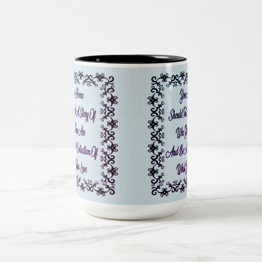 家の引用文のコーヒー・マグ ツートーンマグカップ (中央)