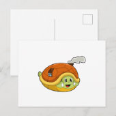 家の形の甲羅を持つカエル ポストカード (正面/裏面)