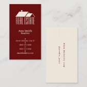 家の形の赤い表紙の名刺 名刺 (正面/裏面)