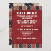 家の招待を来ている軍の兵士 招待状 (正面/裏面)