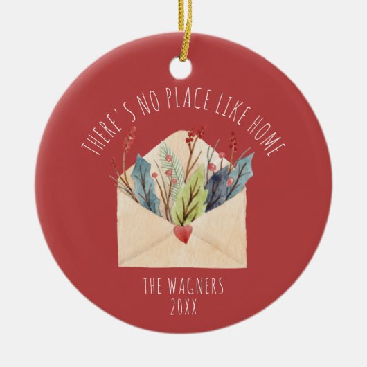 家の持ち主のような場所はパーソナライズされたない セラミックオーナメント (正面)