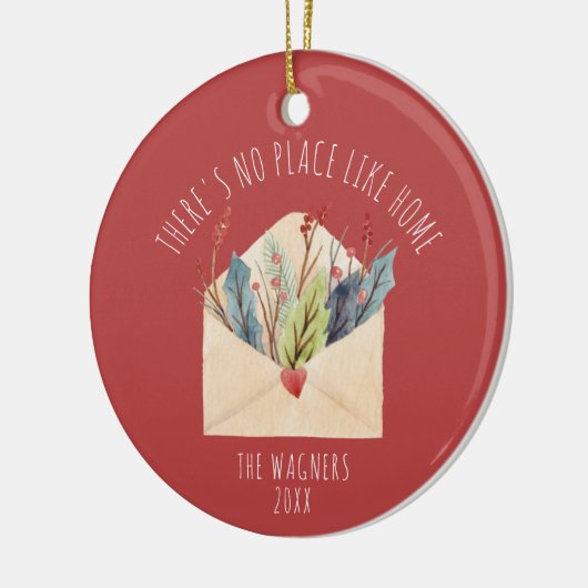 家の持ち主のような場所はパーソナライズされたない セラミックオーナメント (左)