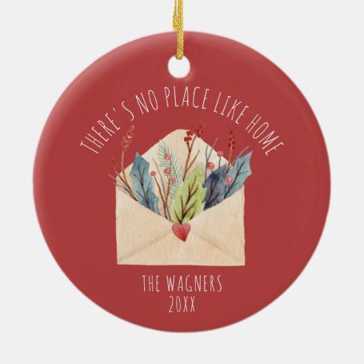 家の持ち主のような場所はパーソナライズされたない セラミックオーナメント (裏面)