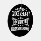 家の掃除が無い可能性のないソフトボールを予測 セラミックオーナメント (右)