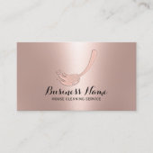 家の掃除サービスバラ金ゴールドモップロゴ 名刺 (正面)