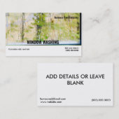 家の掃除窓洗い名刺 名刺 (正面/裏面)