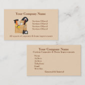 家の改造するか、または大工仕事の名刺 名刺 (正面/裏面)