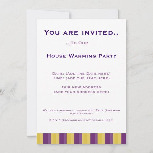 家の暖まること 招待状 (裏面)