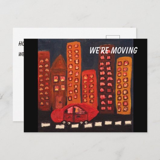 家の暖まるパーティの招待状 インビテーションポストカード (正面/裏面)