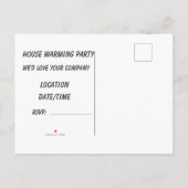 家の暖まるパーティの招待状 インビテーションポストカード (裏面)